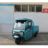 Factory Export Semi-enclosed Van Type Electric Pickup Truck 3 Wheels Transport Truck 48V 800W Household Battery Cargo Tricycle