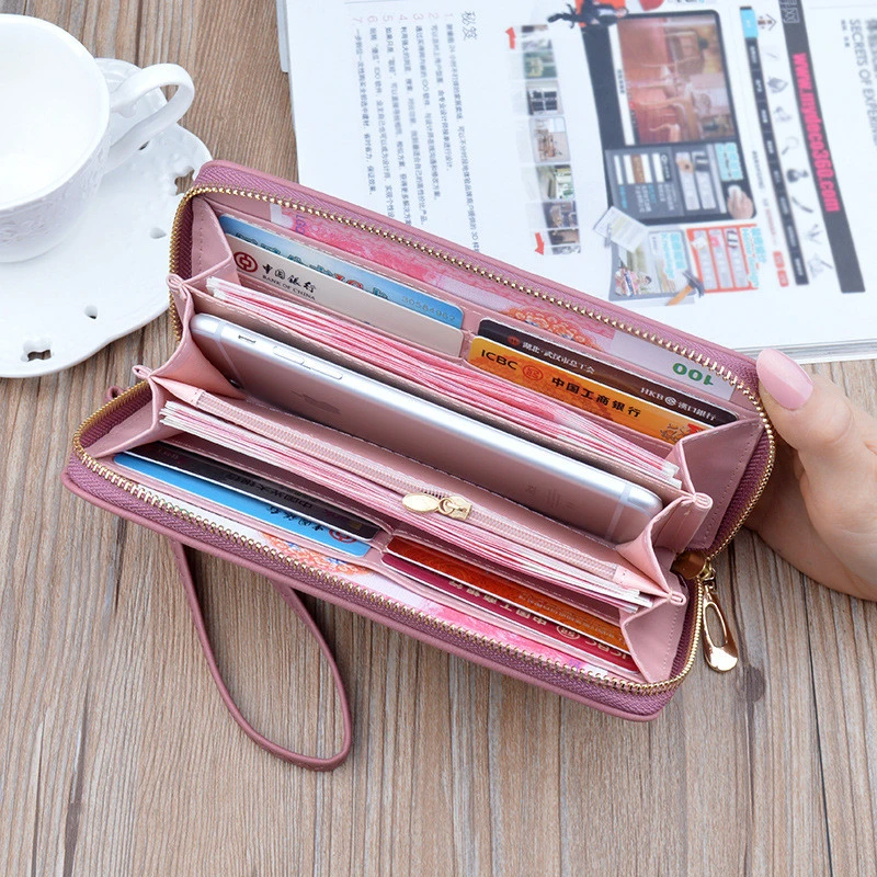 Factory high quality mk fashion card holder money wallet for women