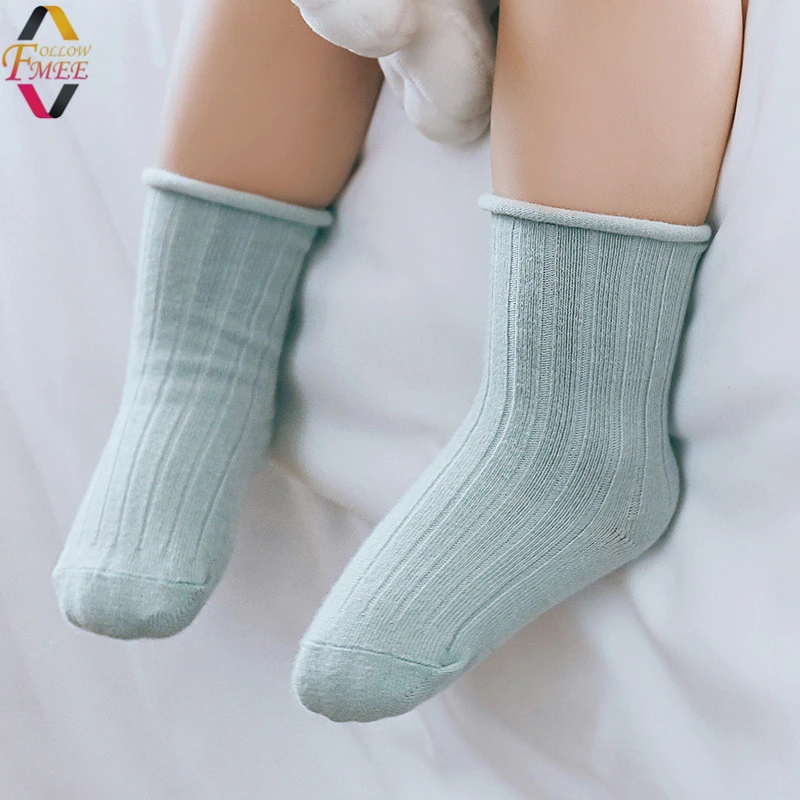 Factory price solid color thick new born baby socks soft lovely toddler sports Autumn Winter Leg Warmers children&#39;s socks