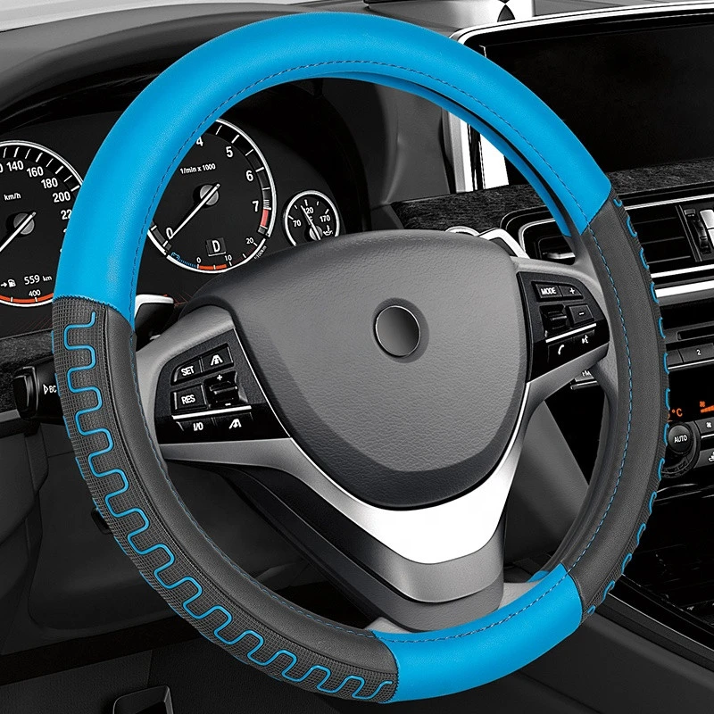 Factory Supply Directly PU PVC leather heated car steering wheel cover
