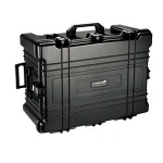 Factory supply Wonderful waterproof dustproof rushproof plastic equipment tool camera case with foam and wheels