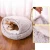 Import Factory Wholesale Non-slip Bottom Round Soft Donut Dog Pet Bed Cave Cat Nest Bed from China