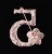 Import Fashion Channel Brooches Pin Number 5 CC Brooches For Wedding from China