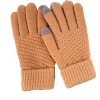 Fashion Knitted Gloves Women Unisex Men Daily Life Winter Thick Warm Touch Screen Wrist Gloves Plain Woolen Mittens Glove