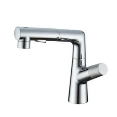 Fashion Modern Brushed Nickel Gold Bathroom Basin Taps Mixer Faucet