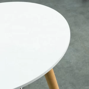 Fashion Modern Style Popular Round Dining Table with Three Wood Legs furniture