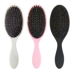 fashionable Anti-static Scalp Massage hair care brush boar Bristle Nylon HairBrush