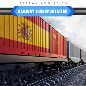 FBA Forwarder Door To Door Courier Railway Freight China Shipping To Spain