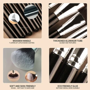 FIYAN OEM Makeup Supplier 40pcs Brush Set Vegan Cruelty Free Custom Logo Professional Private Label Luxury Makeup Brushes