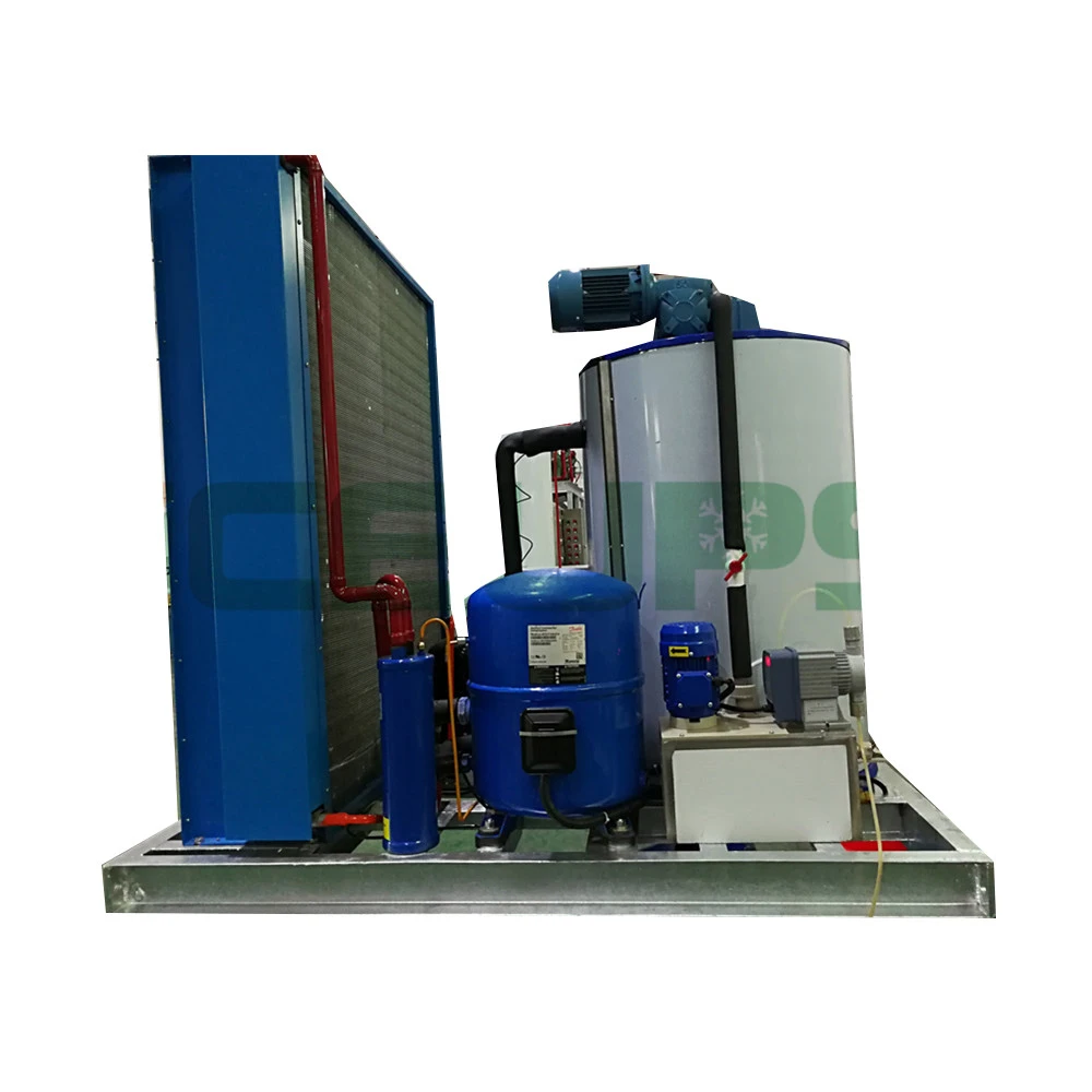 Flake ice making machine for fishing vessel used with bitzel compressor