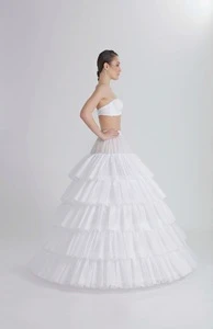 Fluffy 5 Hoops 5 Layers Tulle Petticoat For Wedding Dresses / Wholesale / Hotsale