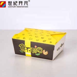 Food Grade Collapsible Paper Cardboard Packaging Box for Bread Bento Packaging Food & Beverage Packaging Coated Paper Customized