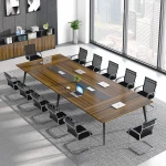 Foshan Office Furniture Manufacturers High Quality 6 Seats Modular White Conference Meeting Table