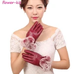 Four Color Womens Winter Touchscreen PU Leather Gloves Thermal Lining Mittens
