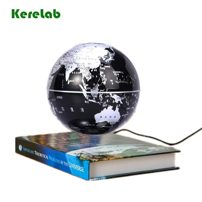 Free Sample Desktop Decorative C Shape Earth Map Mova Rotating Acrylic Magnetic Levitation Floating World Globe With Led Light
