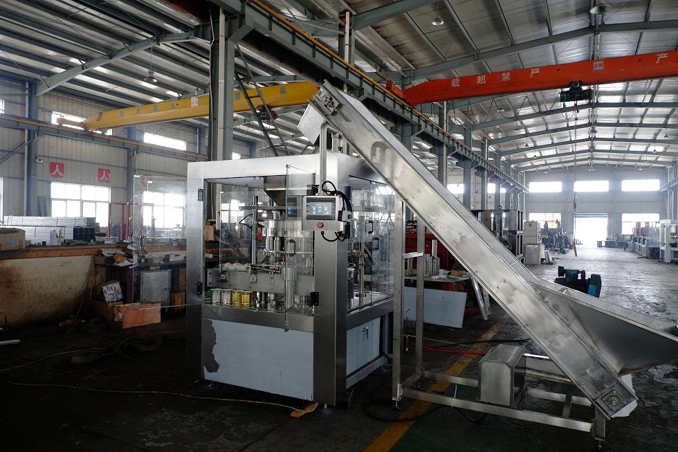 Full automatic food beans tin plate Can filling canning machine