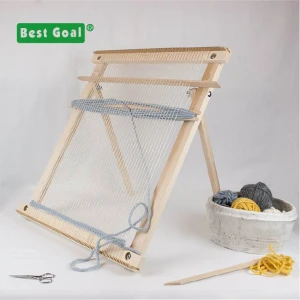 Funny hobby tool wooden weaving frame loom with stand