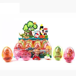 Funny plastic surprise egg toy with cute doll toy inside