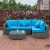 Import garden furniture outdoor rattan sofa set with aluminum frame from China