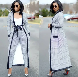 *GC-0013  2020 new Women 3 piece fashion hot sale long sleeve ladies formal suit woman suits lattice casual office business suit
