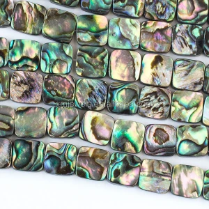 Genuine Mother of Pearl Shell Polished Abalone Shell Square Beads