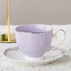 Gift box package 6 new bone China tea cup sets good price customize color clay ceramic cup and saucer tea