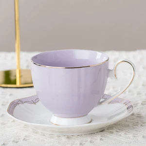 Gift box package 6 new bone China tea cup sets good price customize color clay ceramic cup and saucer tea