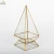 Import Glass Display Box Gold Pyramid Terrarium in Glass & Crystal Vases with Stand from China