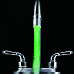 Glow Water LED Faucet Tap Stream Light Temperature Sensor Kitchen Bathroom accessories 3 Colors torneira cozinha grifos cocina