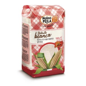GLUTEN FREE White corn semolina &quot;White Polenta&quot; 1 kg bag MADE IN ITALY