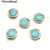 Import Gold plated Blue Howlite Coin Shape Flat Round Stone Beads DIY Jewelry making supplies from China
