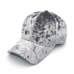 Gold velvet solid color autumn and winter fashion sports caps