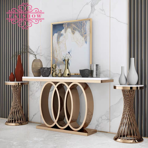Golden frame side console table square marble top tables for small spaces