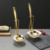 Golden stainless steel spoon holder ceramic dish soup spoon holder multifunctional kitchenware rack