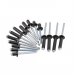 Good Price M12 M14 Black Color Aluminum Flat Head Open End Pop Blind Rivet DIN7337