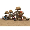 Good Quality Children Commercial Outdoor Playground Equipment Kids Plastic Slide And Swing Forest Chalet Series