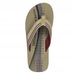 Great quality latest design slide sandal slip-on webbing and PU leather slippers mens flip-flops