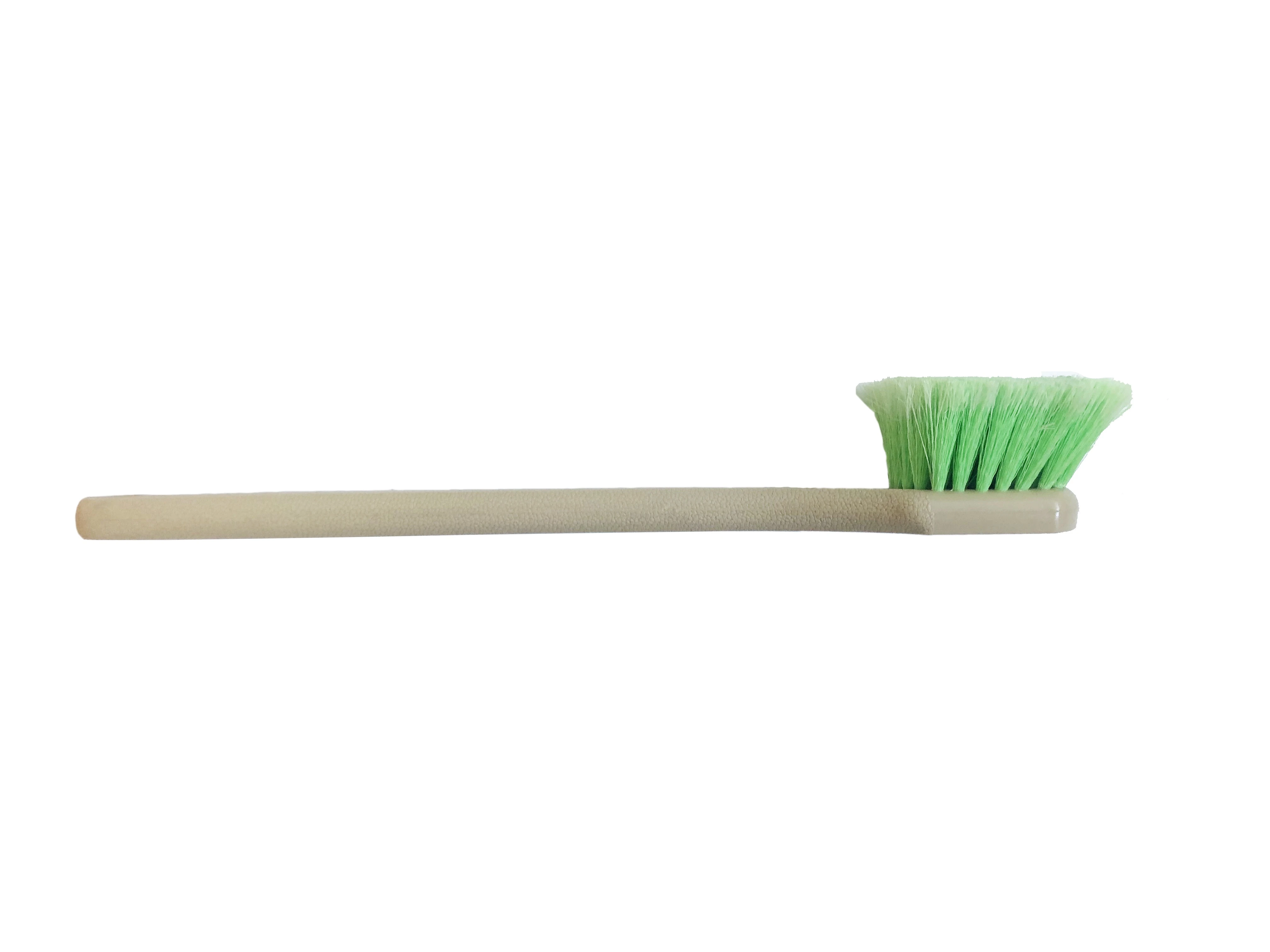 Green Car Wheel Detail Wash Brush With Plastic Handle
