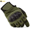 Green Color Hand Safety Police Gloves Factory Price Anti Impact Leather Police Gloves / Full Finger Hand Safety Police Gloves