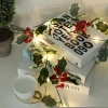 Green leaves and red fruit string lights Waterproof Battery Christmas Tree Decoration Outdoor waterproof light christmas lights