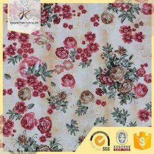 Guangzhou  OEM garments furniture cotton floral baby customize flower design printed chiffon fabric
