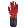Gujia high quality long sleeve rubber pvc oil industrial tpr knuckle protection  gloves