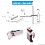 hallway aluminum wall mounted Hospital corridor pvc handrails
