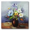 Hand painted palette knife oil medium flower painting designs for suits on canvas