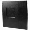 Handmade black pu leather overlap cover wedding cd case dvd case