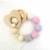 Import handmade cotton crochet beads and wooden beads teether nursing toy Grasping Teething Toy from China