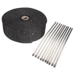 Heat Shield Exhaust System Header Wrapping Graphite Black