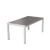 Import Heat Transfer Aluminum Rectangular Metal Tables.And Chairs Outdoor With Umbrella Hole from China