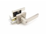 Heavy Duty Tubular Privacy Door Handle Lock Saitn Nickel Brushed Nickel Bed Bath Door Lever Lockset