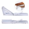 Heavy Duty White Brackets for Folding Table Shelf Bracket Stainless Steel Triangle Wall Mount Support Bracket Angle Adjustable